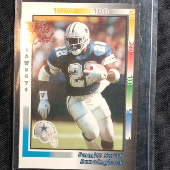 None Other - Emmitt Smith Trading Card - Blue and White